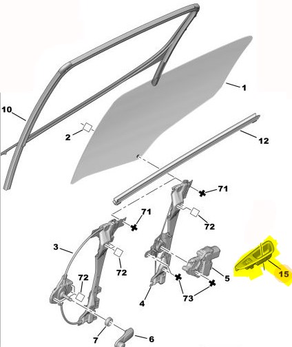 Sağ Ön Kapı Cam Düğmesi