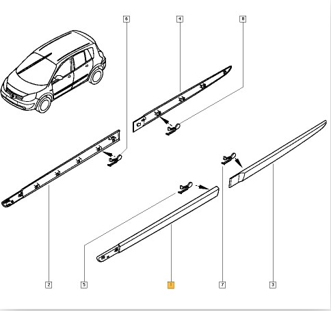Ön kapı Çıtası Sol / BANT / KUŞAK