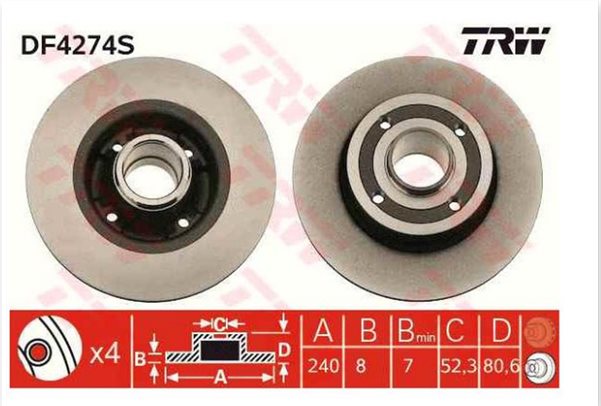 Arka Fren Diski bilyasız