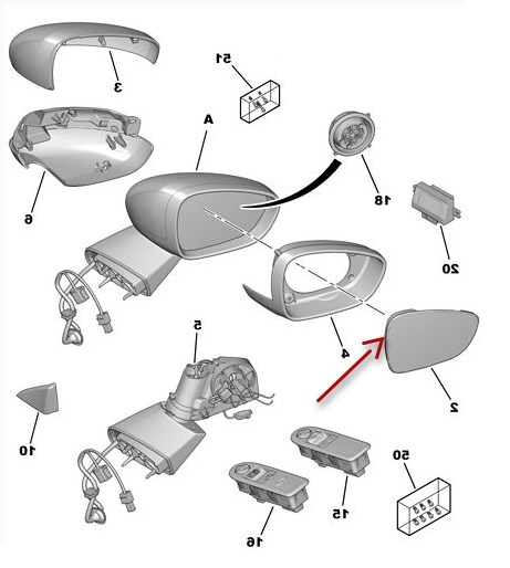 Kapı Ayna Camı Sağ